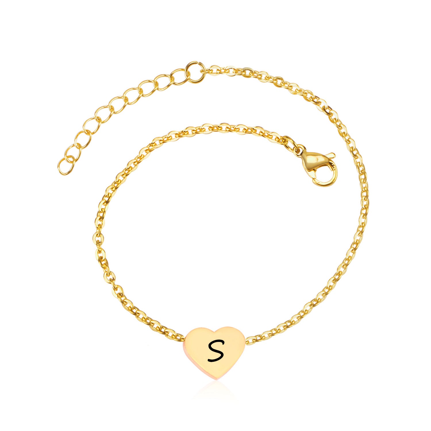 Heart Design Anklet | 18K Gold