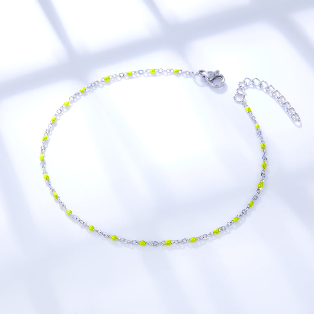 Bohomeian Coloured Anklet | Stainless Steel