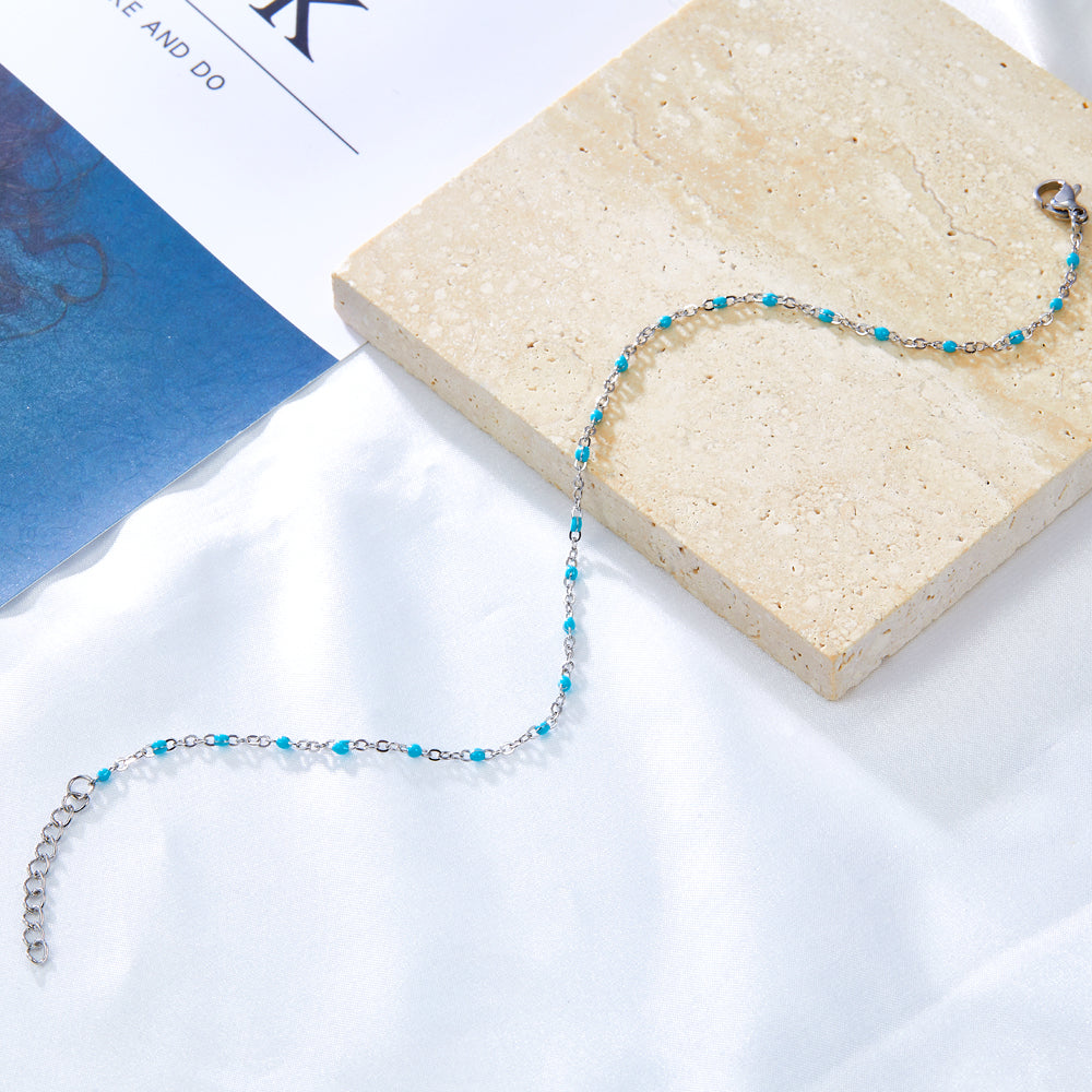 Bohomeian Coloured Anklet | Stainless Steel