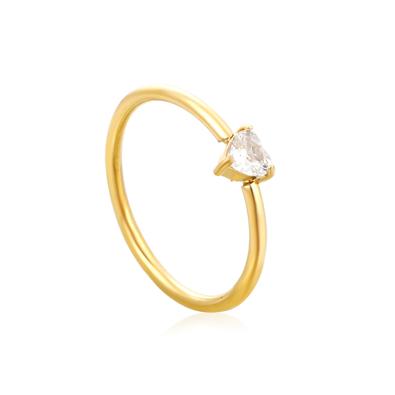 Gold Delicate CZ Open Ring | 18K Gold | Size #6