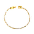 Crystal Zirconia Bracelet | 18K Gold | Size 2mm*17cm