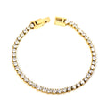 Crystal Zirconia Bracelet | 18K Gold | Size 3mm*17cm