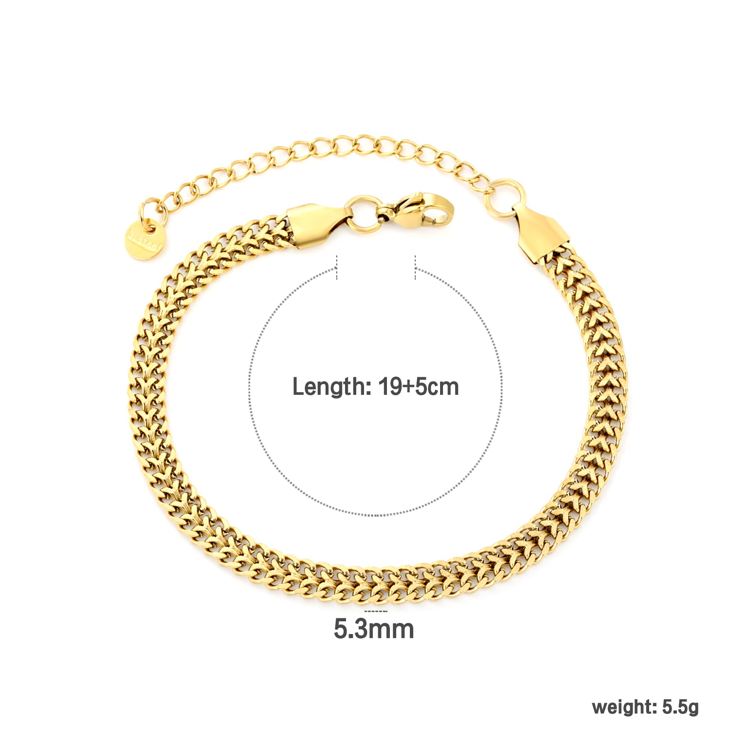 Double Spell Bracelet | 18K Gold | Size 19+5cm