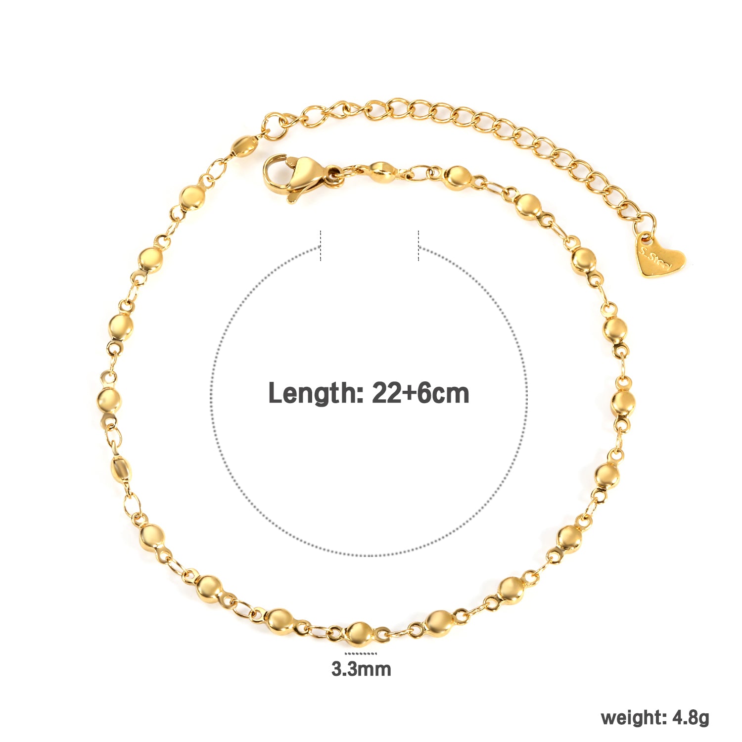 Bean Accessories Anklet Anklet | 18K Gold