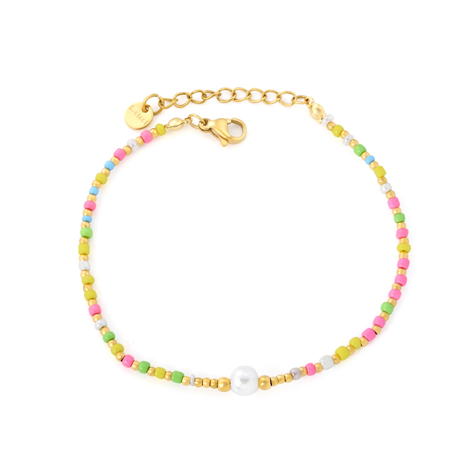 Mica Beads Bracelet | 18K Gold | Size 18+3cm