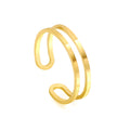 Double-Layer Ring | 18K Gold | Size Adjustable