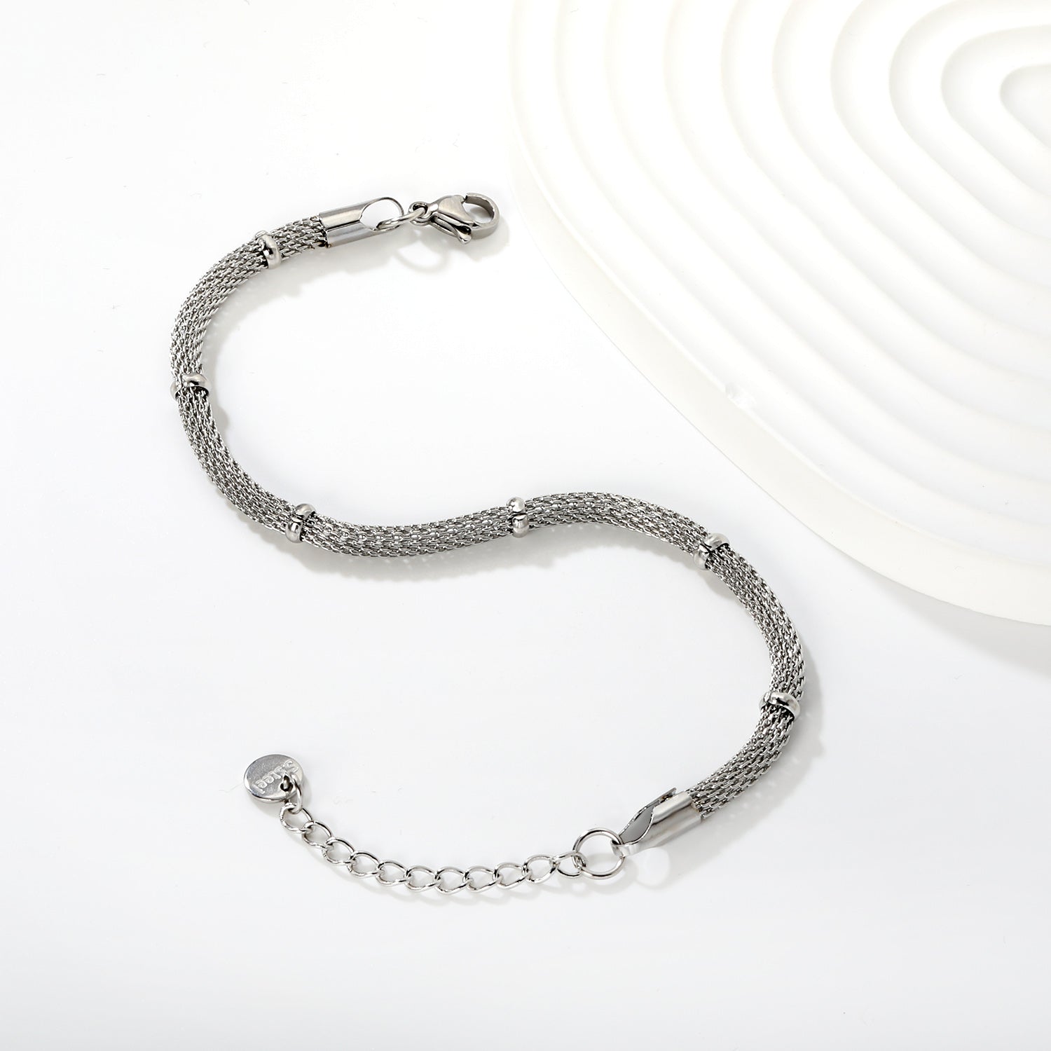 Rope Pattern Stylish Bracelet | Stainless Steel | Size 17+3cm