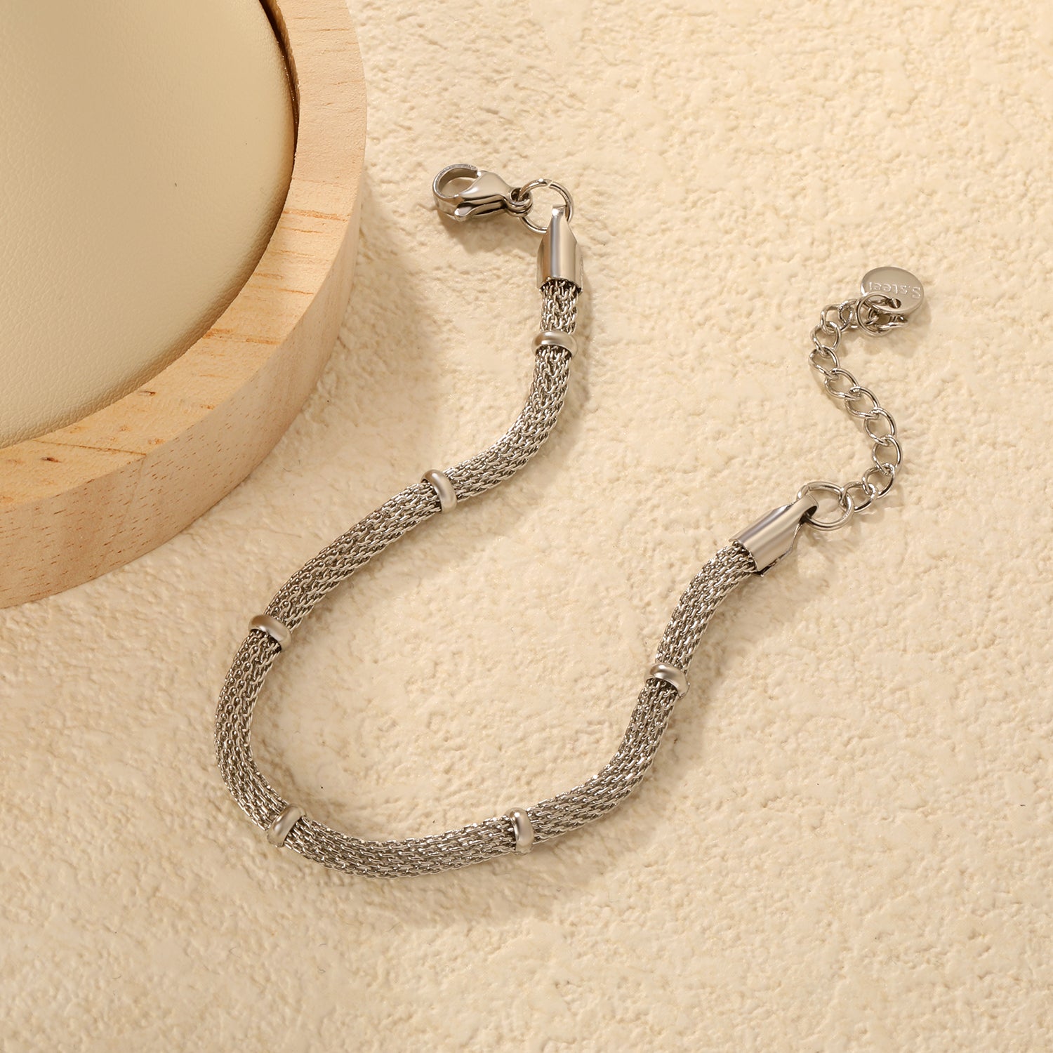 Rope Pattern Stylish Bracelet | Stainless Steel | Size 17+3cm