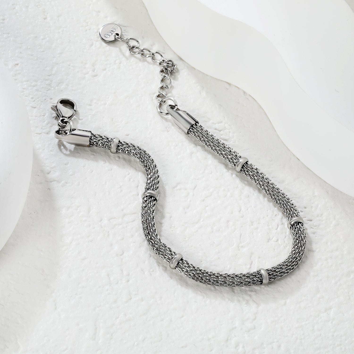 Rope Pattern Stylish Bracelet | Stainless Steel | Size 17+3cm