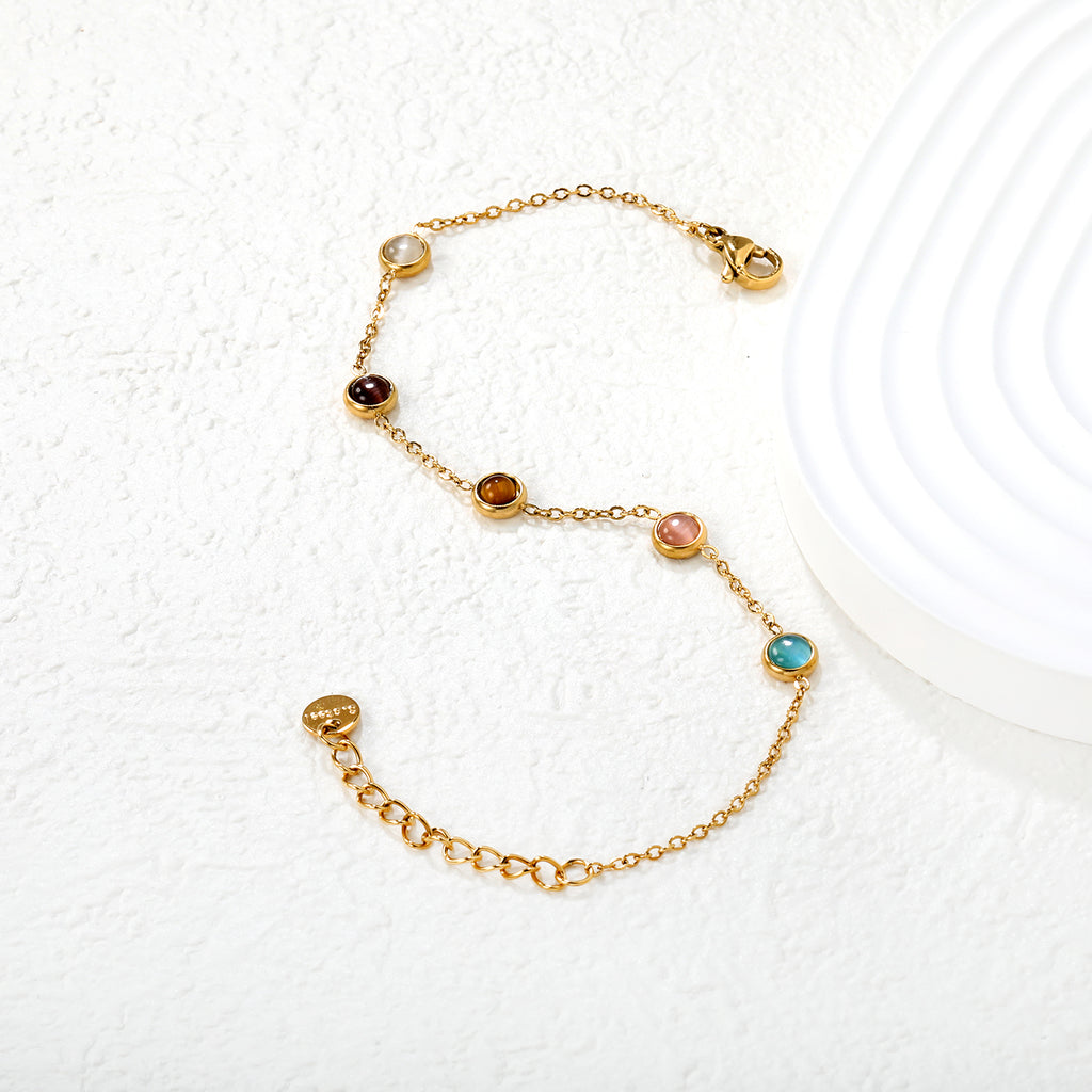 Tiger Eye Bracelet | 18K Gold | Size 18+3cm