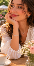 Sterling Silver Rhodium Plated Micro CZ Adjustable Paperclip Bracelet | 16+3cm extension