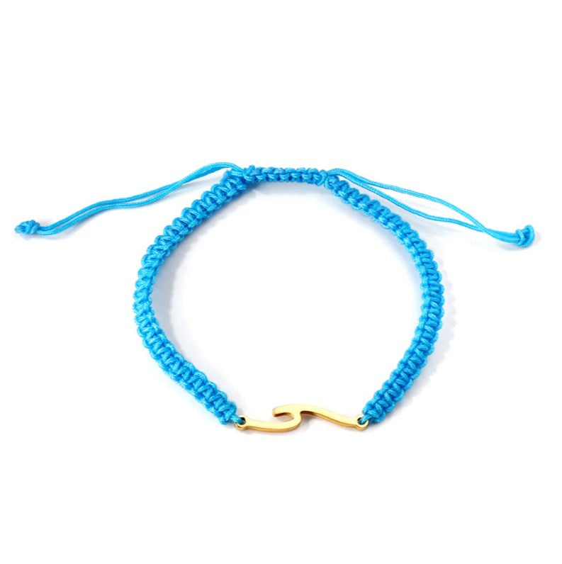 Wave Blue Gold Bracelet | 18K Gold | 24cm
