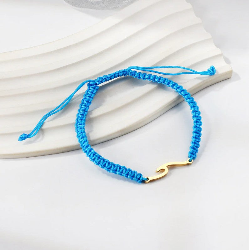Wave Blue Gold Bracelet | 18K Gold | 24cm