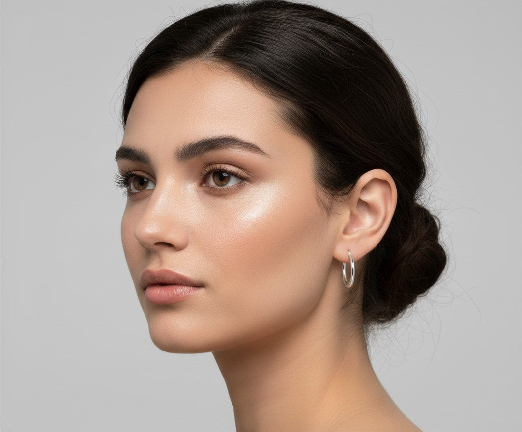 Sterling Silver Geometric Hoops