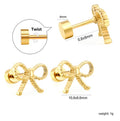 Ribbon & Bow Screw Earring | 18K Gold