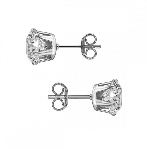 Crystal Zircon Stud Earrings | Stainless Steel| Size 3-8mm