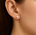 Pearl Stud Earrings | 18K Gold Plated | Size 4-8mm