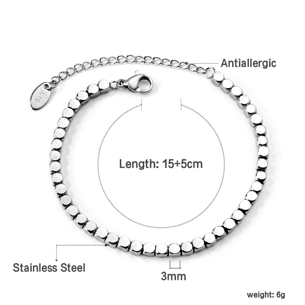 Geometric Square Design Bracelet | Stainless Steel