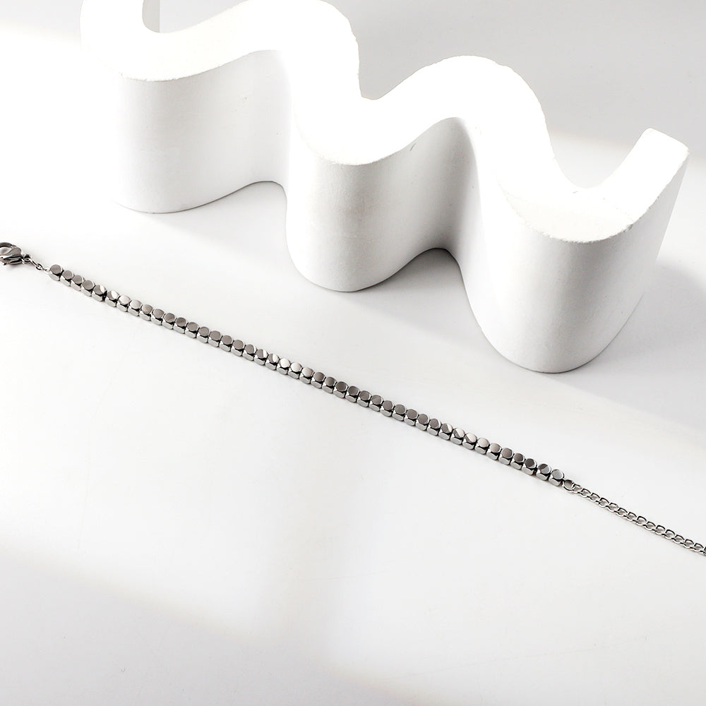Geometric Square Design Bracelet | Stainless Steel