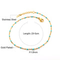 Bohomeian Coloured Anklet | 18K Gold