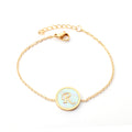 'R' Chain Bracelet | 18K Gold | Size 16+3cm