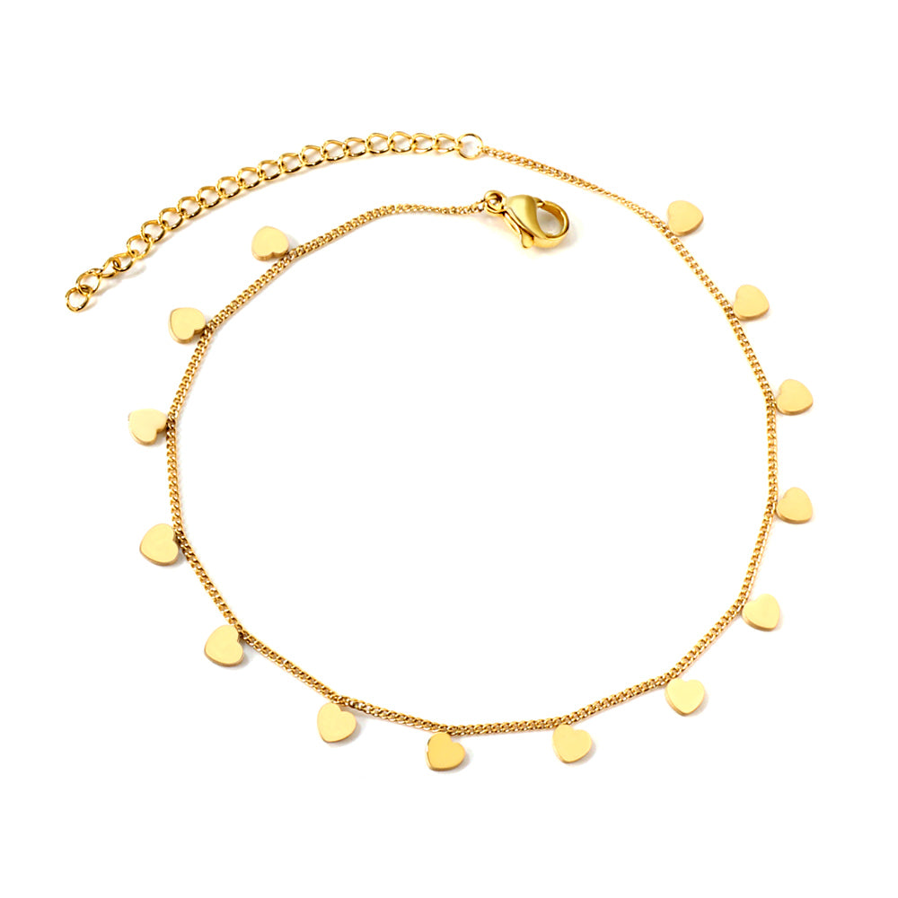 Heart Accessory Anklet Gold Anklet | 18K Gold | Size 21+5cm