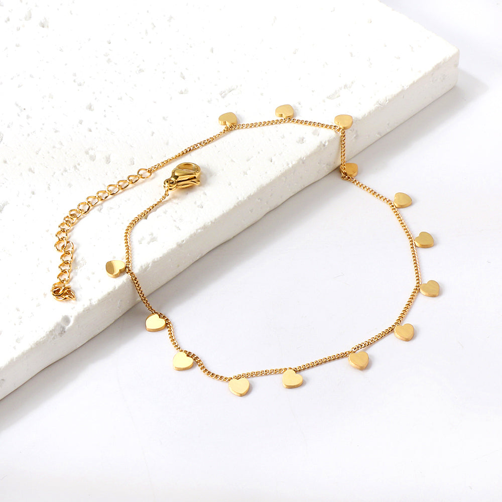 Heart Accessory Anklet Gold Anklet | 18K Gold | Size 21+5cm