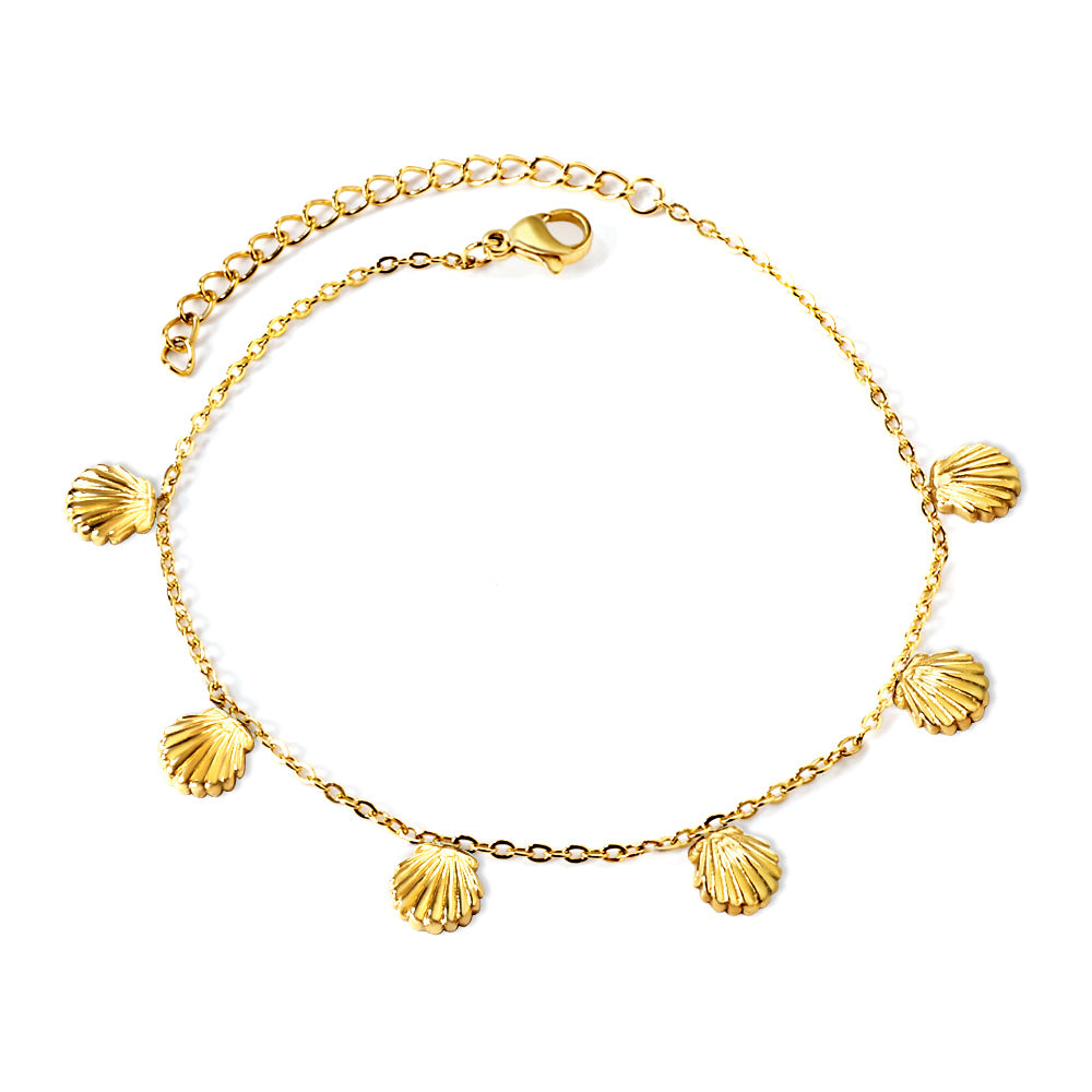 Shell Accessory Anklet | 18K Gold | Size 20+5cm