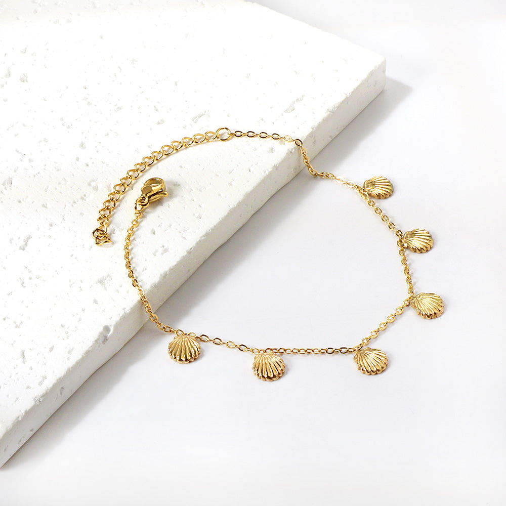 Shell Accessory Anklet | 18K Gold | Size 20+5cm