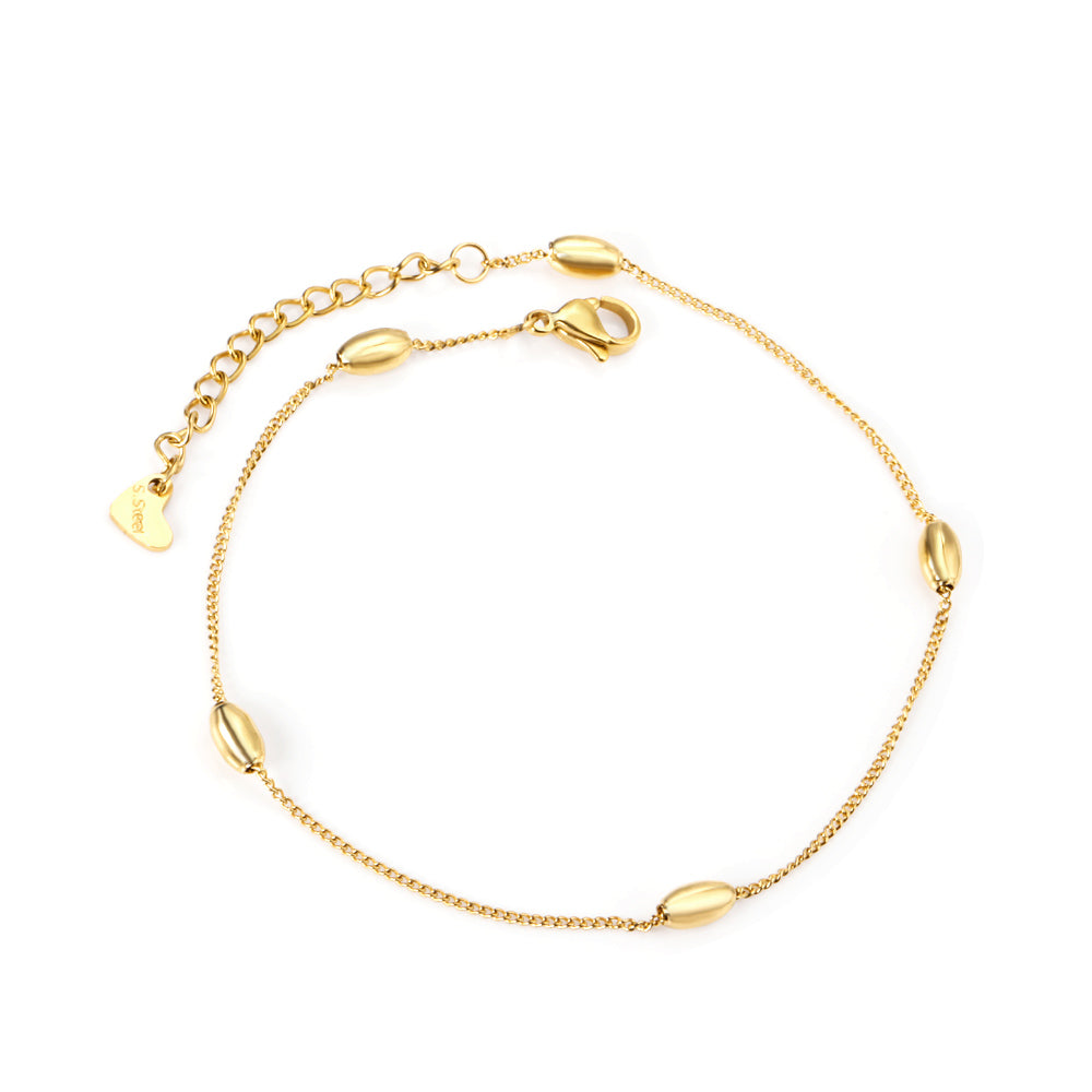 Cowrie Shell BeadAnklet | 18K Gold