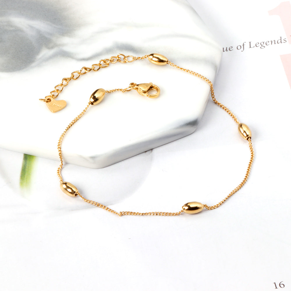 Cowrie Shell BeadAnklet | 18K Gold