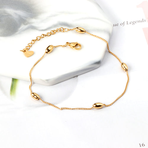 Cowrie Shell BeadAnklet | 18K Gold