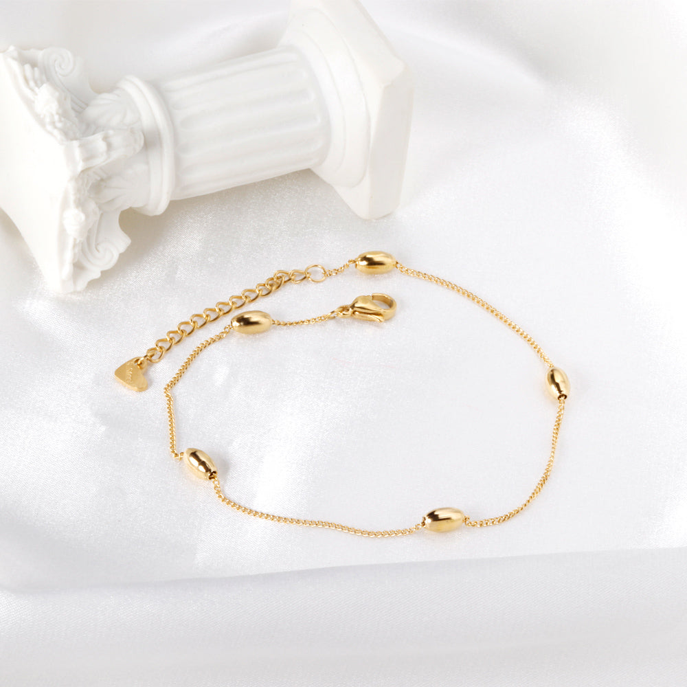Cowrie Shell BeadAnklet | 18K Gold