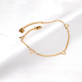 Fashion Heart  Gold Color Anklet | 18K Gold