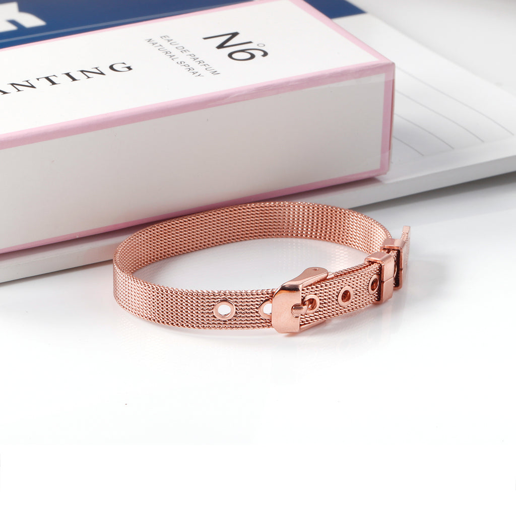 Watch Belt Mesh Bracelet | 18K Rose Gold