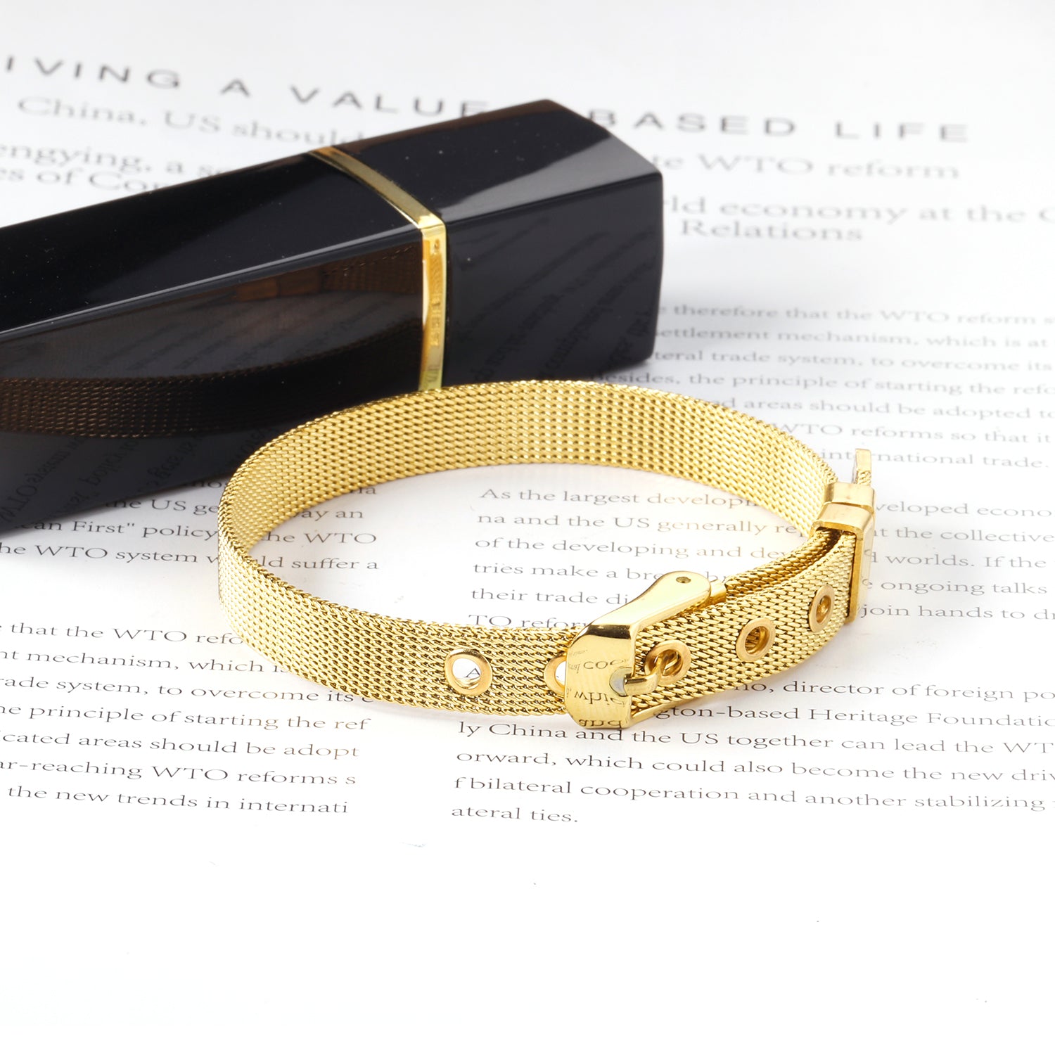 Watch Belt Mesh Bracelet | 18K Gold