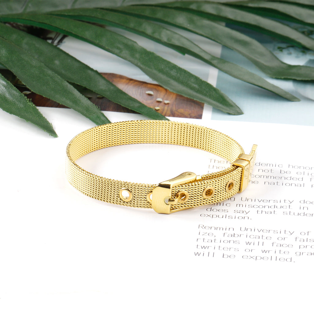 Watch Belt Mesh Bracelet | 18K Gold