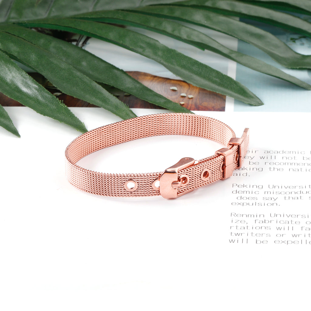 Watch Belt Mesh Bracelet | 18K Rose Gold