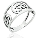 Sterling Silver Oxidized Aum Cut-out ring | Aum Ring