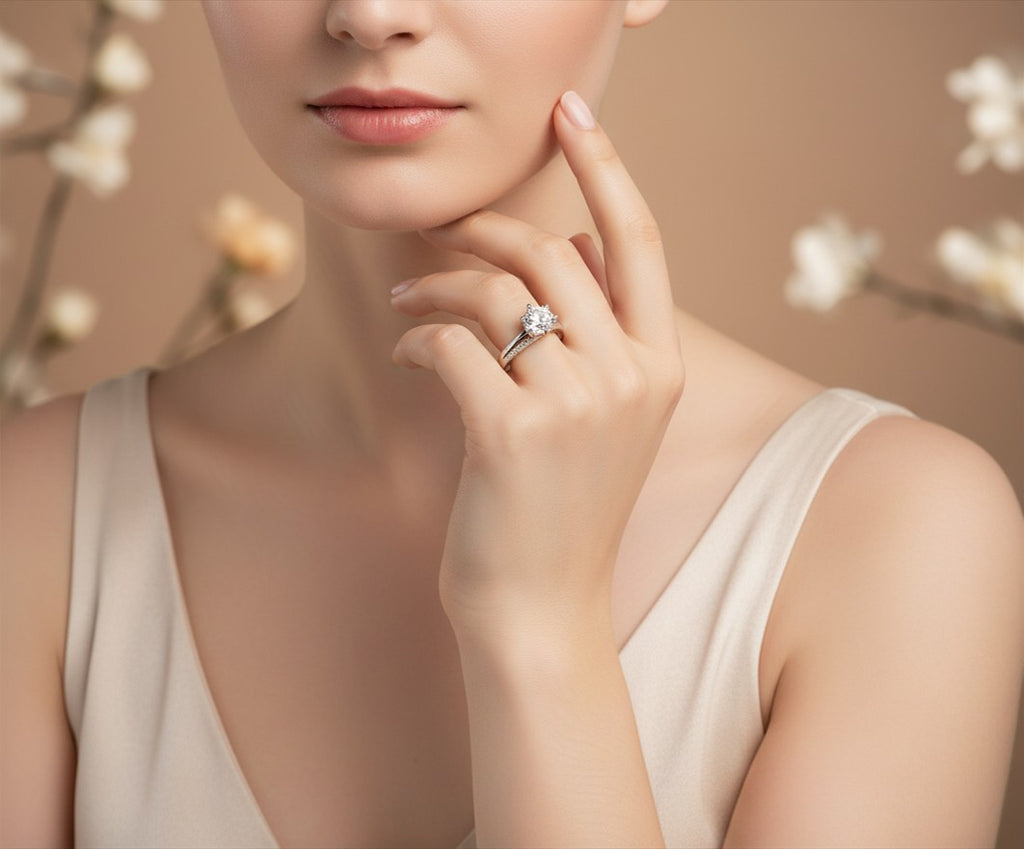 Sterling Silver Micro CZ Stone Ring | Sizes 6 - 9