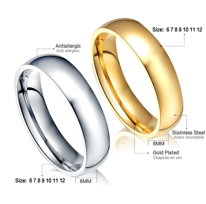 Minimalist Monochrome Ring | Stainless Steel | Size #9