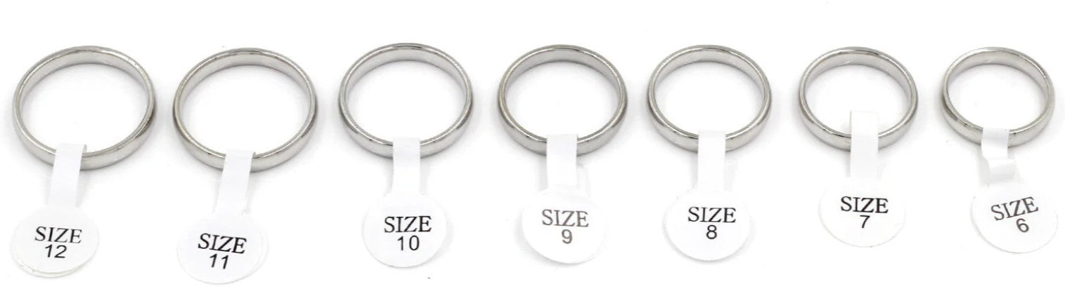 Minimalist Monochrome Ring | Stainless Steel | Size #9