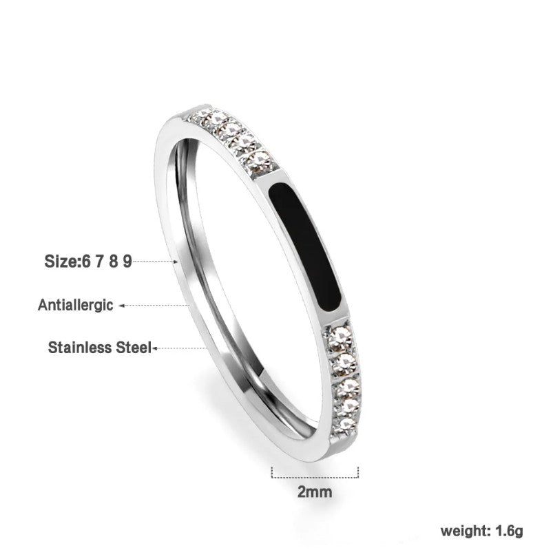 Lightweight Luxury Ring | Stainless Steel | Size #9 Color: Steel