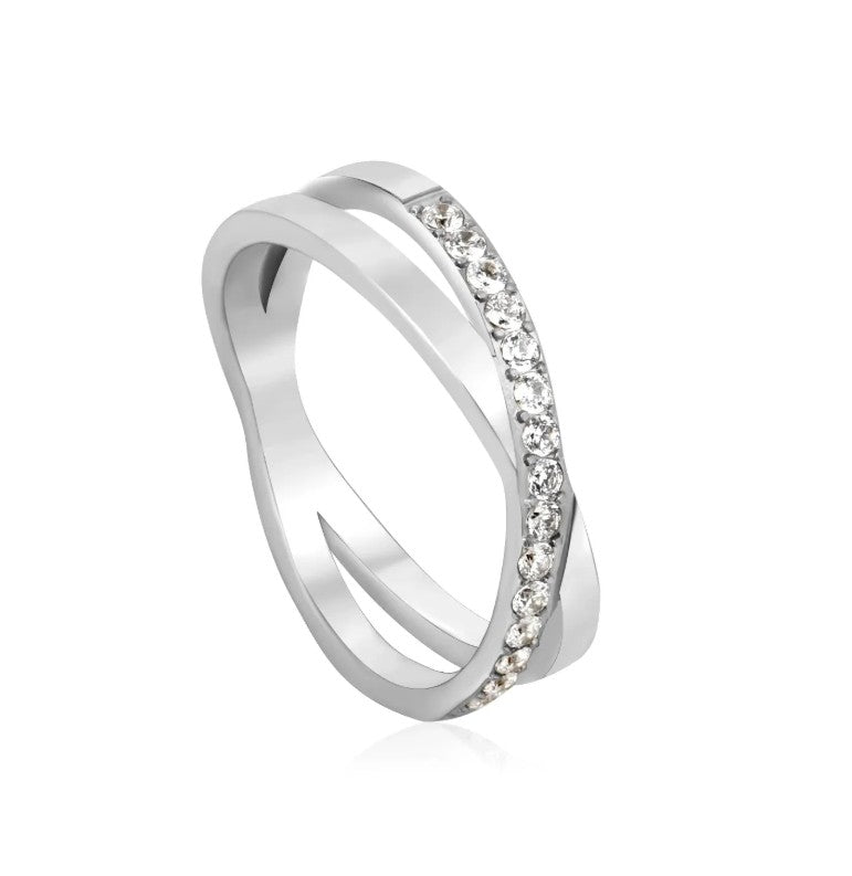 Double Layer Ring | Stainless Steel | Size #9 Color: Steel