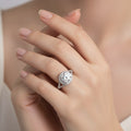 Sterling Silver Ladies 2ct Moissanite Stone Ring | Size 6 - 10