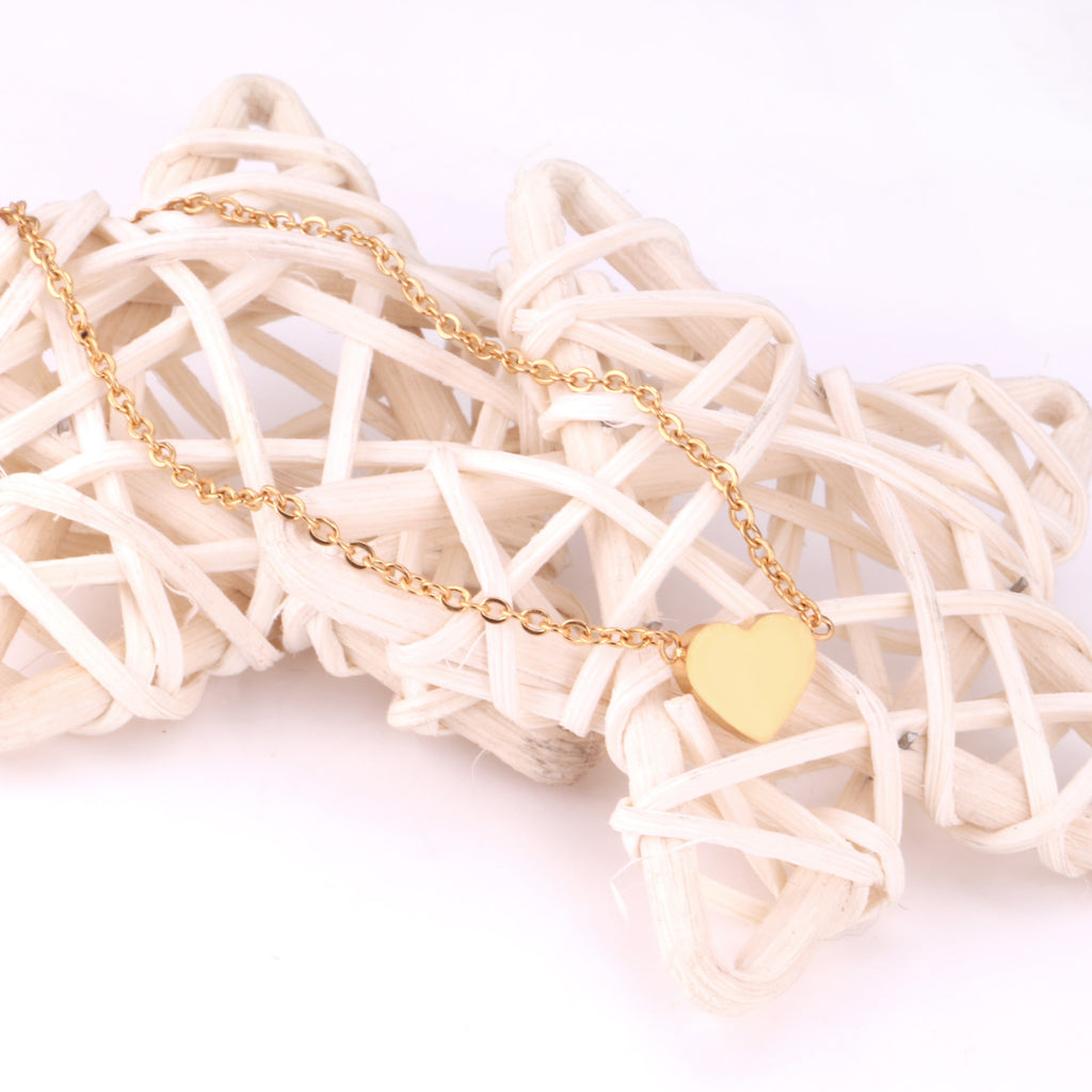 Heart Design Anklet | 18K Gold
