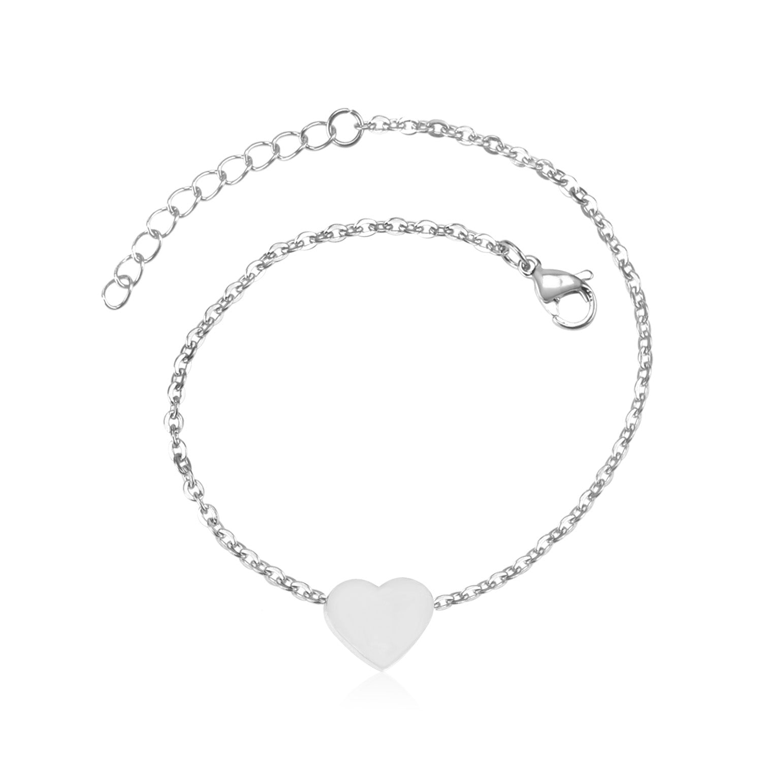 Heart Design Anklet | Stainless Steel