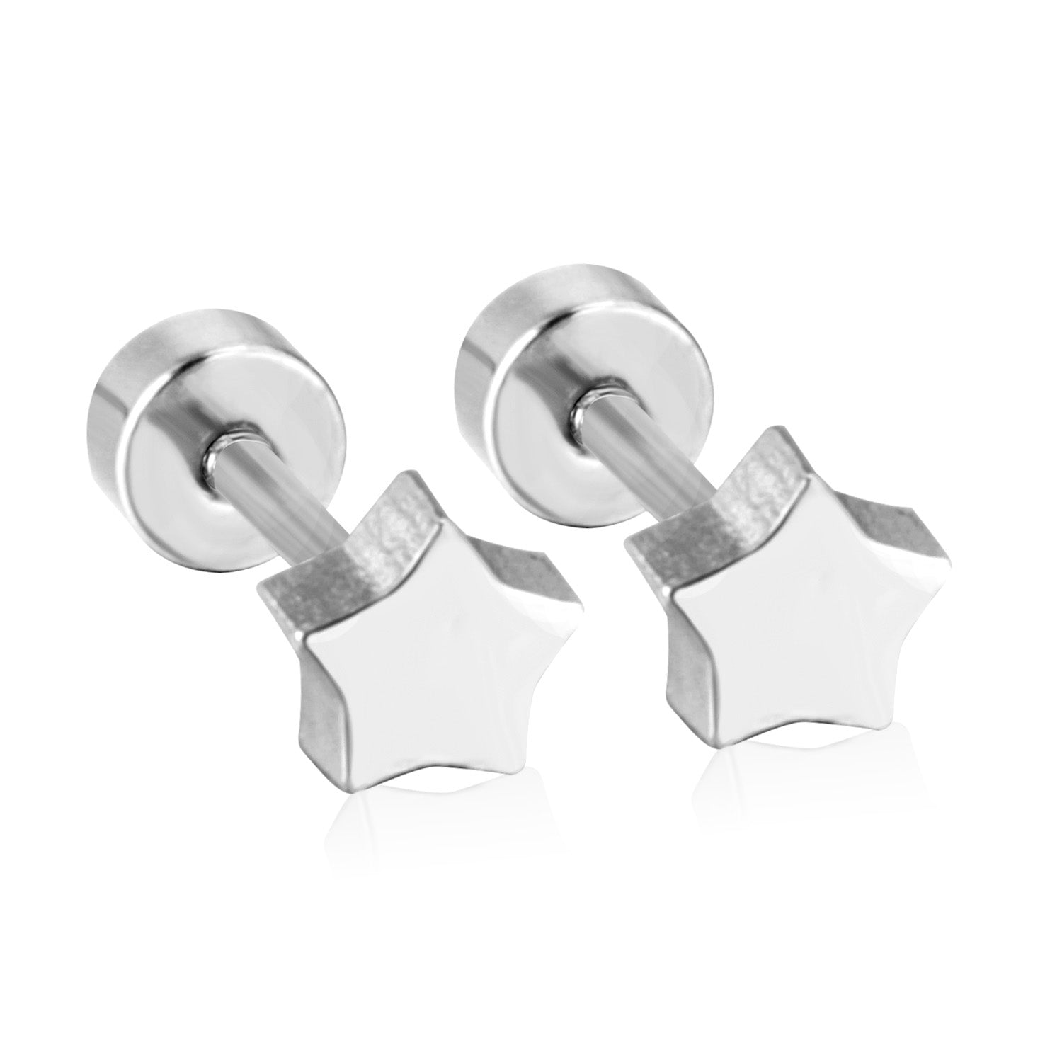 Star Shape Screw Earring | Stainless Steel